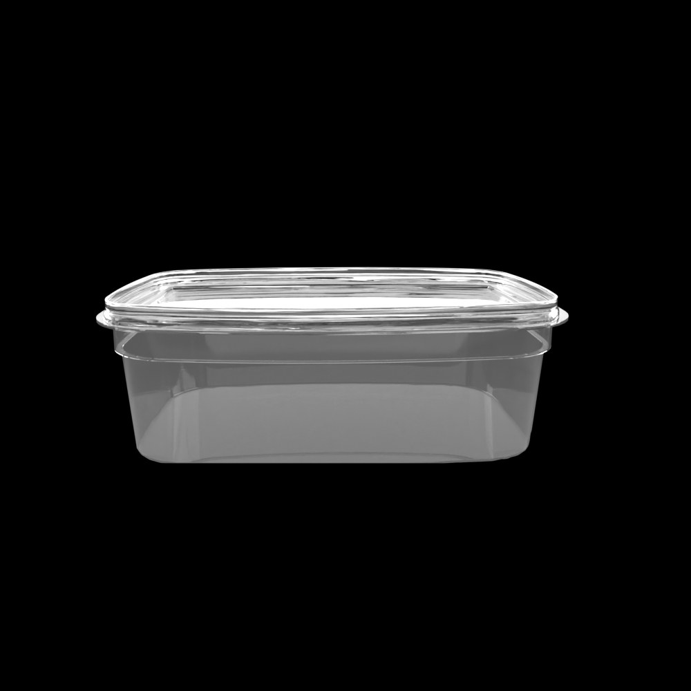 KPL200 - 230 ml Şeffaf Köşeli Kutu