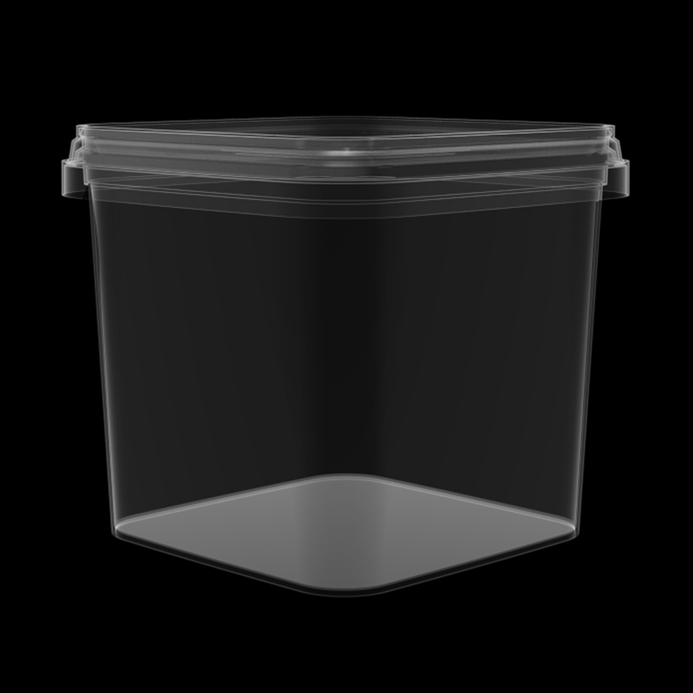 KPP500 - 540 ml Şeffaf Köşeli Kutu