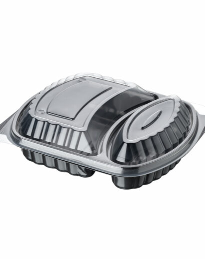 İKİ BÖLMELİ MİKRODALGA YEMEK KAP-KAPAK