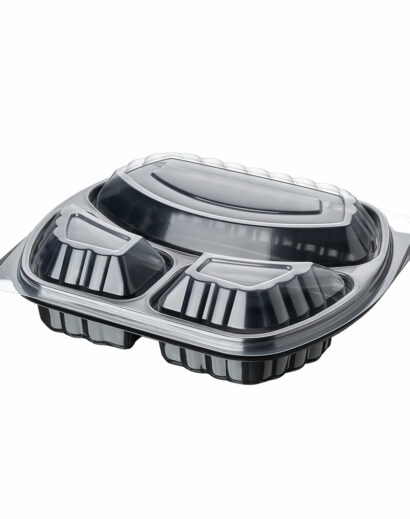 ÜÇ BÖLMELİ MİKRODALGA YEMEK KAP-KAPAK