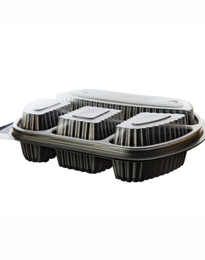 DÖRT BÖLMELİ MİKRODALGA YEMEK KAP-KAPAK