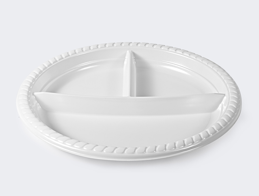                                              220 mm Üç Bölmeli Parti Tabağı                         